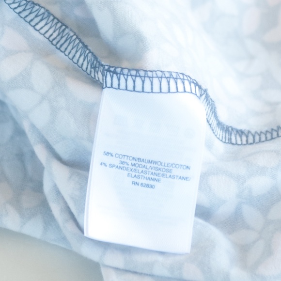 Lands' End Floral Fit & Flare Jersey Stretch Dress - Picture 9 of 12